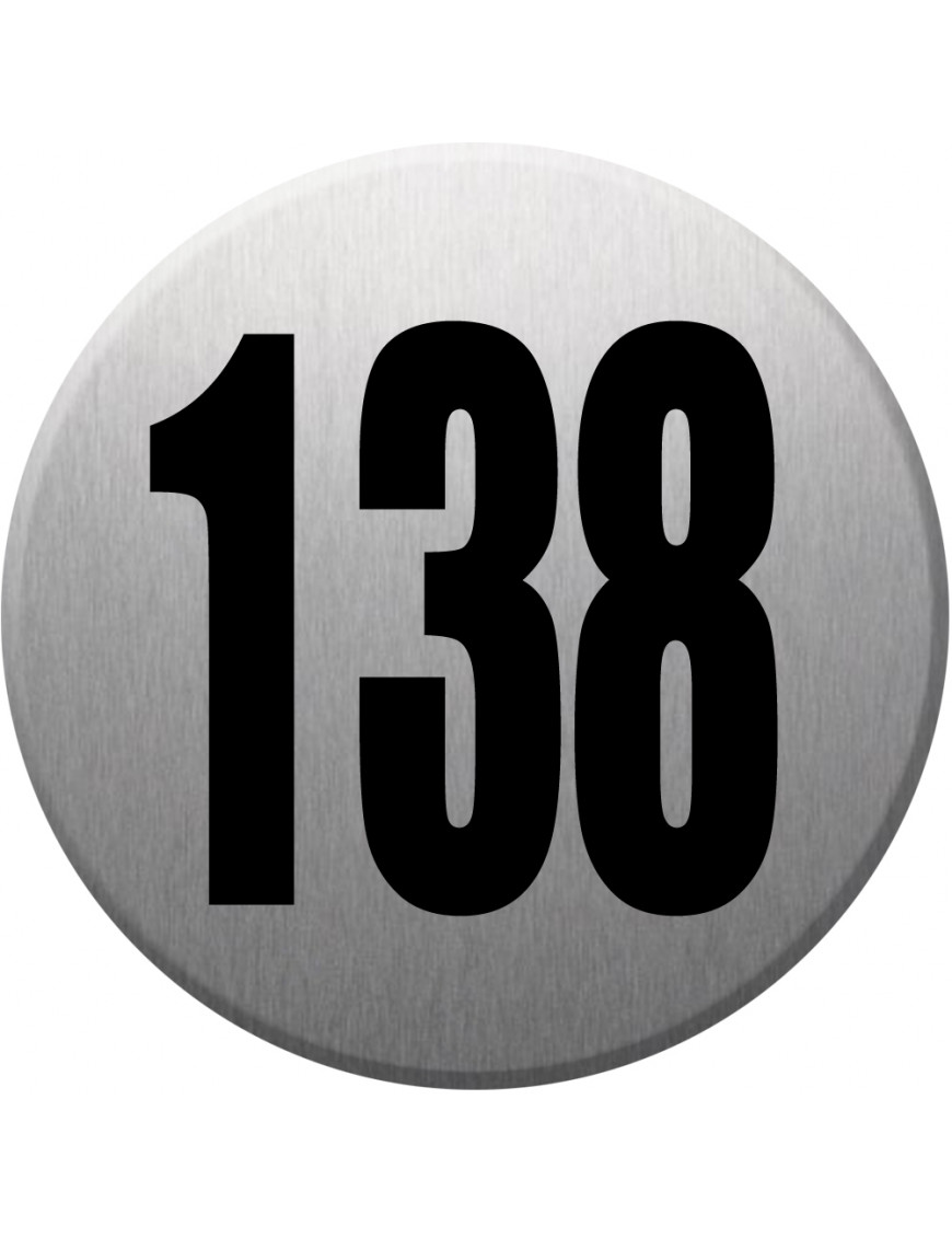 numéroderue138 - gris brossé 10x10cm - Sticker/autocollant numéroderue138 - gris brossé 10x10cm - Sticker/autocollant