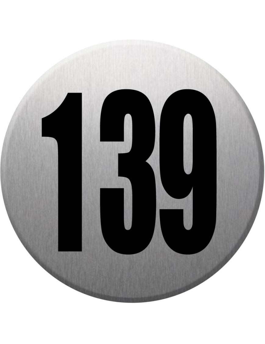 numéroderue139 - gris brossé 10x10cm - Sticker/autocollant numéroderue139 - gris brossé 10x10cm - Sticker/autocollant