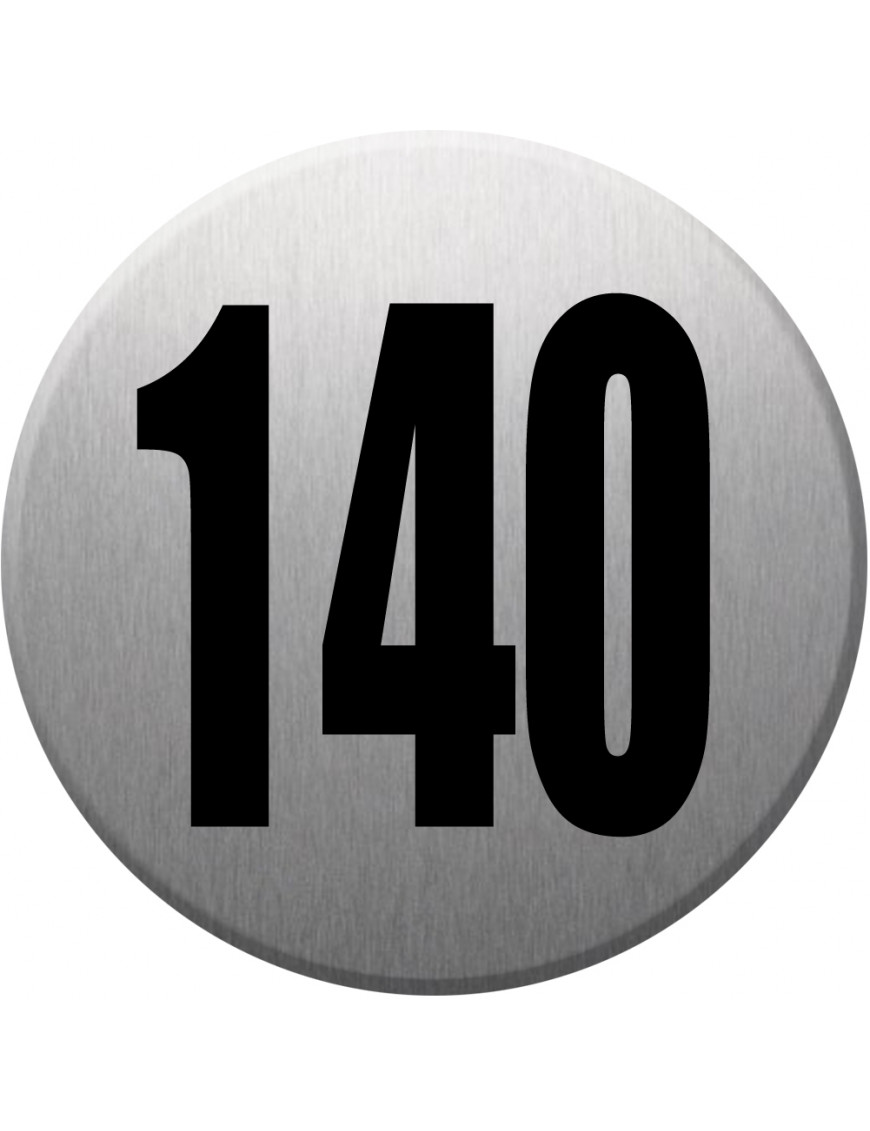 numéroderue140 - gris brossé 10x10cm - Sticker/autocollant numéroderue140 - gris brossé 10x10cm - Sticker/autocollant