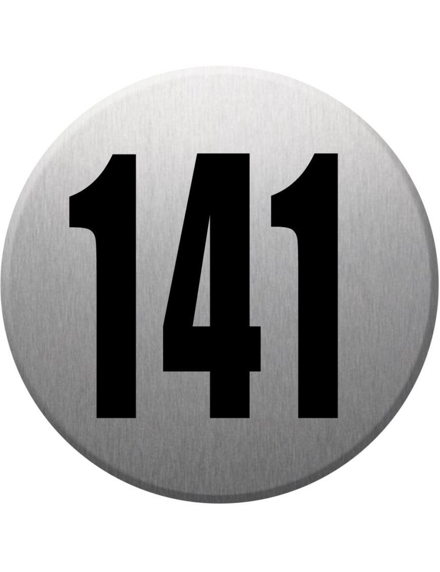 numéroderue141 - gris brossé 10x10cm - Sticker/autocollant numéroderue141 - gris brossé 10x10cm - Sticker/autocollant