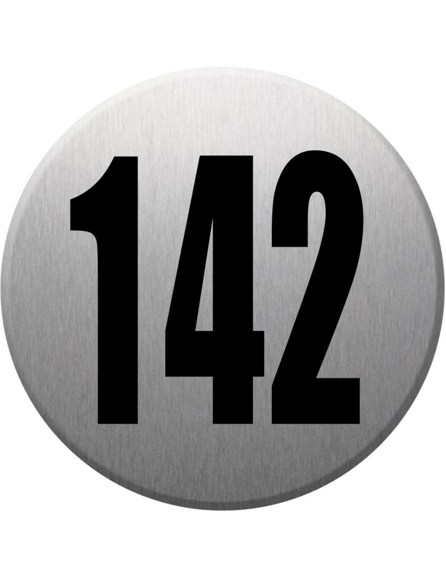 numéroderue142 - gris brossé 10x10cm - Sticker/autocollant numéroderue142 - gris brossé 10x10cm - Sticker/autocollant