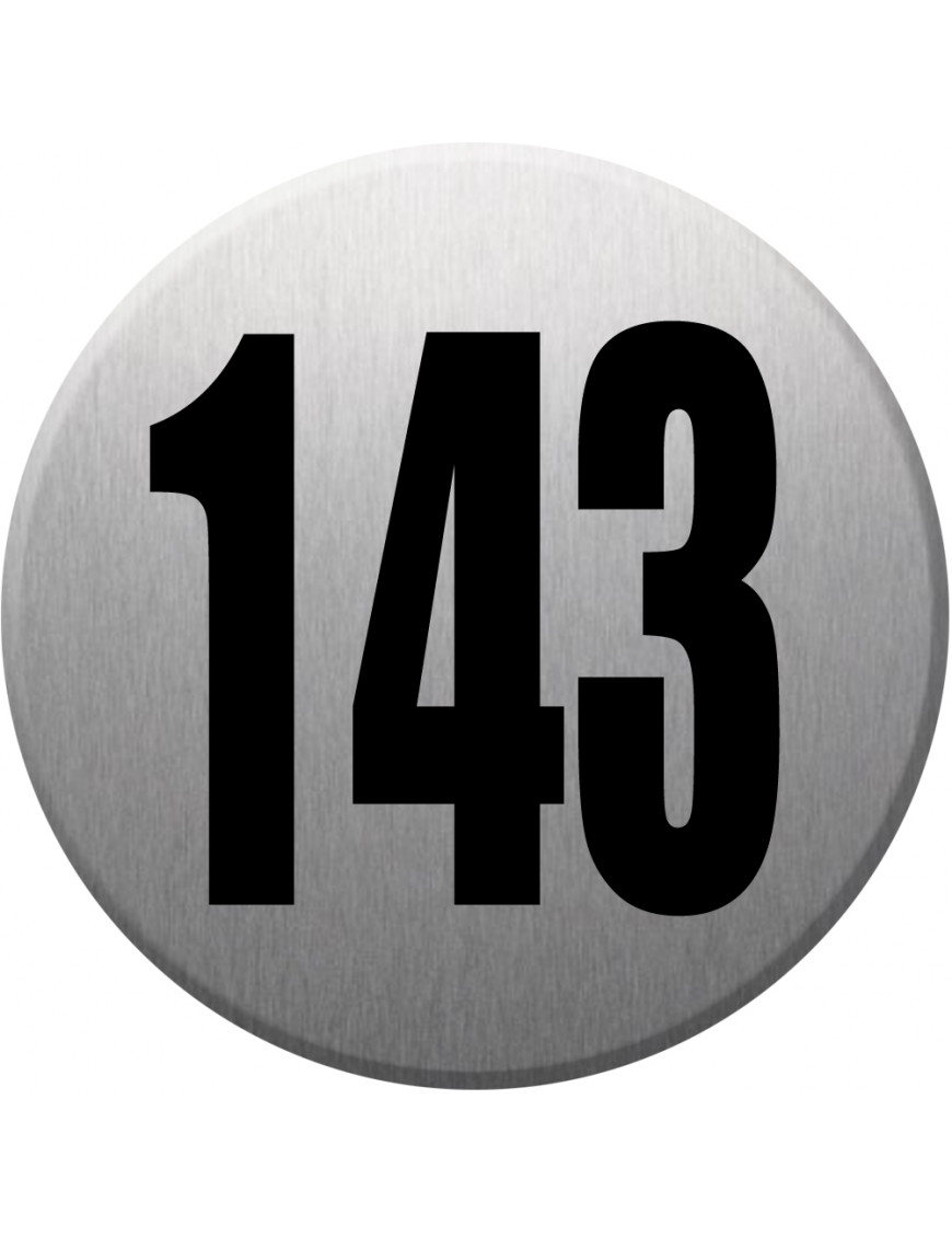 numéroderue143 - gris brossé 10x10cm - Sticker/autocollant numéroderue143 - gris brossé 10x10cm - Sticker/autocollant