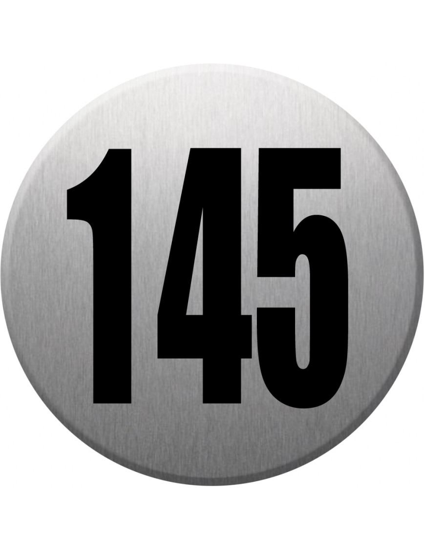numéroderue145 - gris brossé 10x10cm - Sticker/autocollant numéroderue145 - gris brossé 10x10cm - Sticker/autocollant