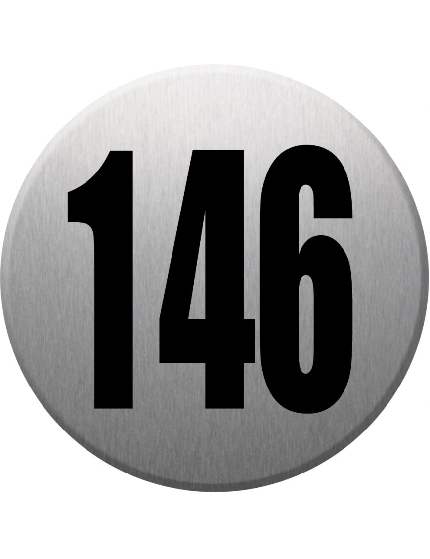 numéroderue146 - gris brossé 10x10cm - Sticker/autocollant numéroderue146 - gris brossé 10x10cm - Sticker/autocollant
