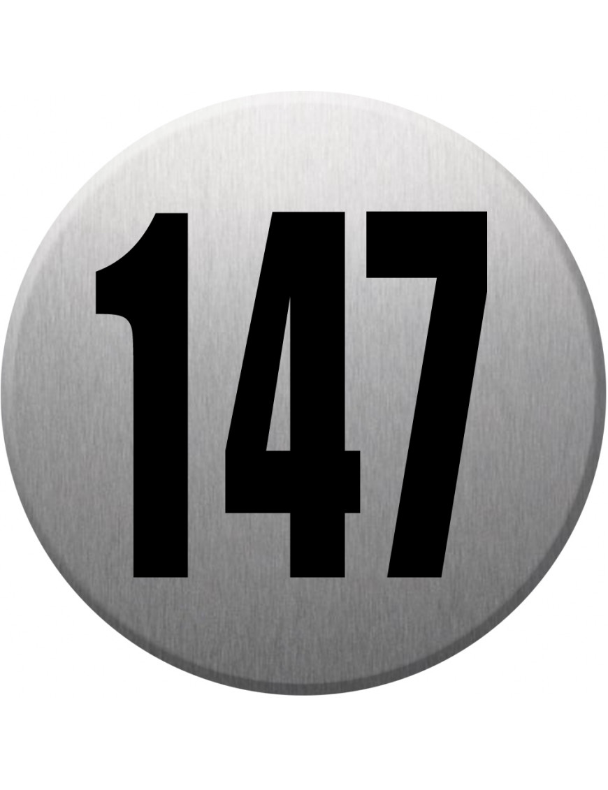 numéroderue147 - gris brossé 10x10cm - Sticker/autocollant numéroderue147 - gris brossé 10x10cm - Sticker/autocollant