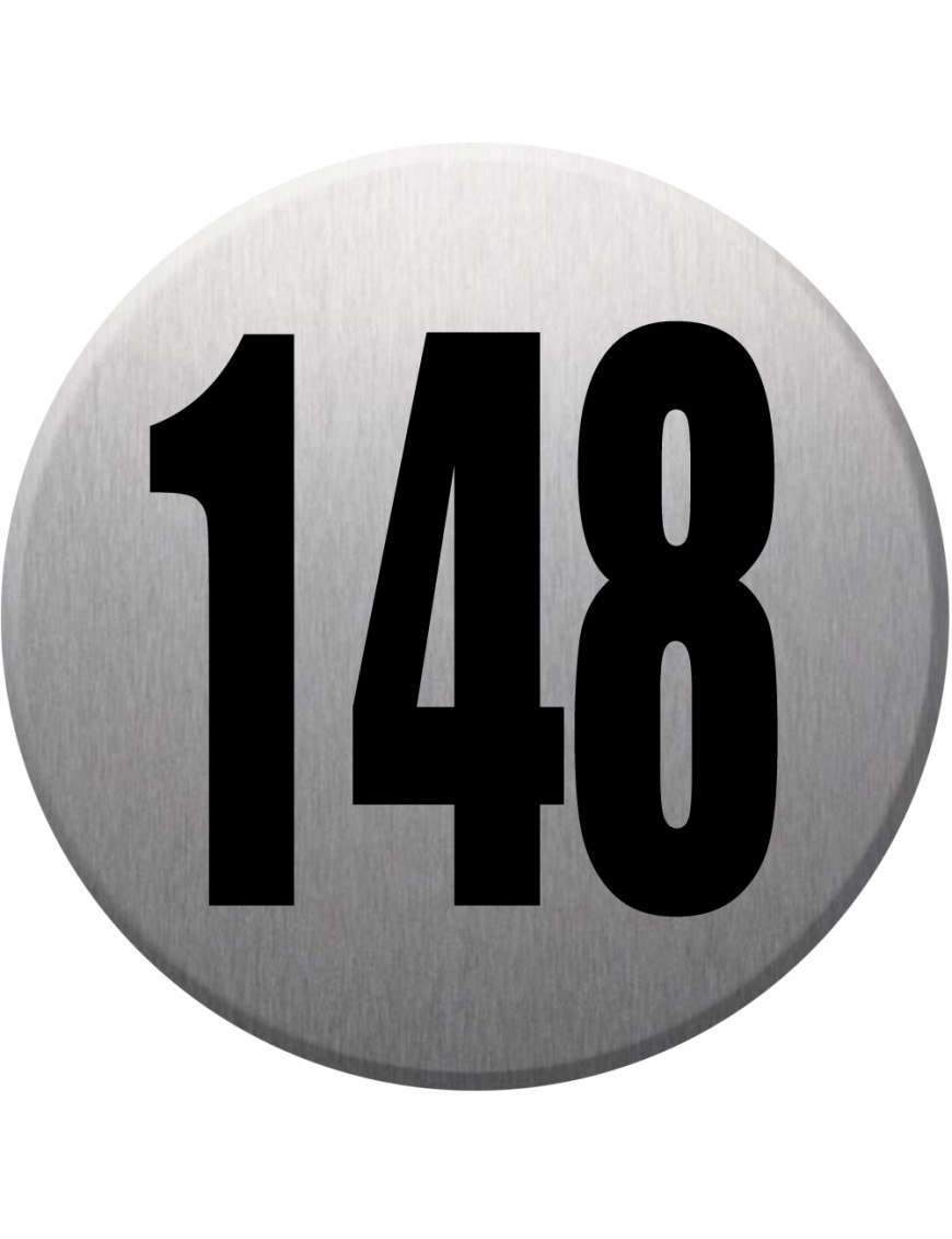 numéroderue148 - gris brossé 10x10cm - Sticker/autocollant numéroderue148 - gris brossé 10x10cm - Sticker/autocollant