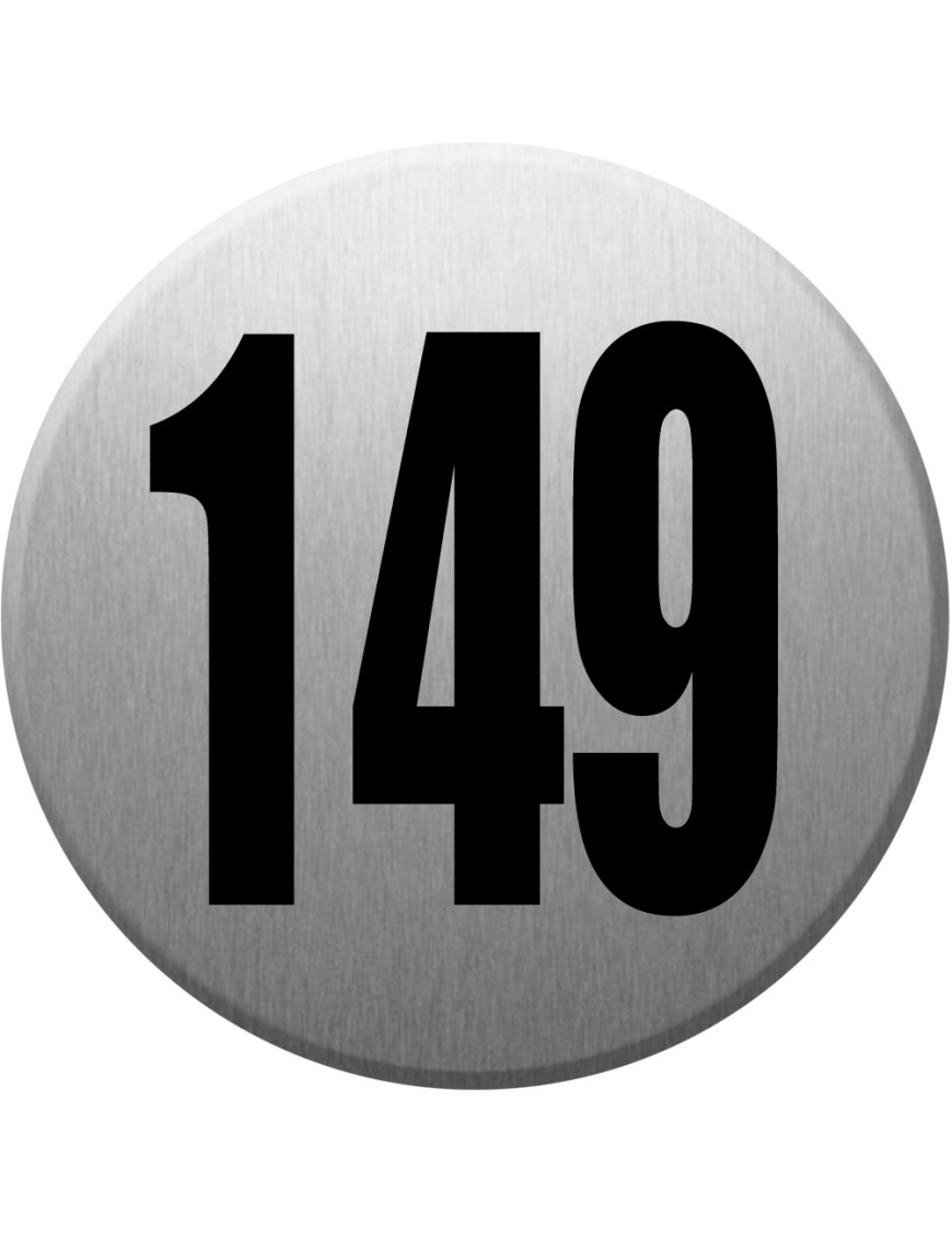 numéroderue149 - gris brossé 10x10cm - Sticker/autocollant numéroderue149 - gris brossé 10x10cm - Sticker/autocollant