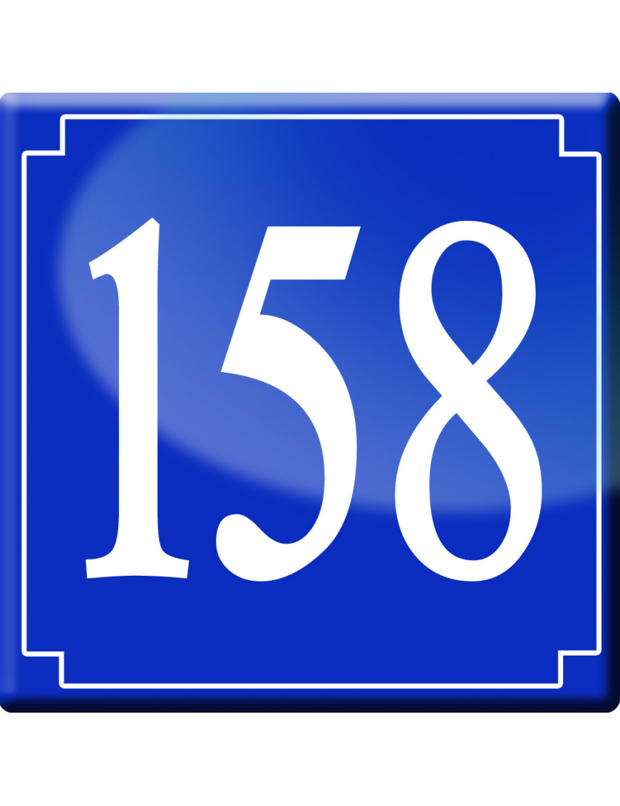 numéroderue158 - classique 10x10cm - Sticker/autocollant numéroderue158 - classique 10x10cm - Sticker/autocollant
