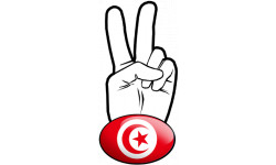 salut de motard tunisien (10x4,8cm) - Sticker/autocollant