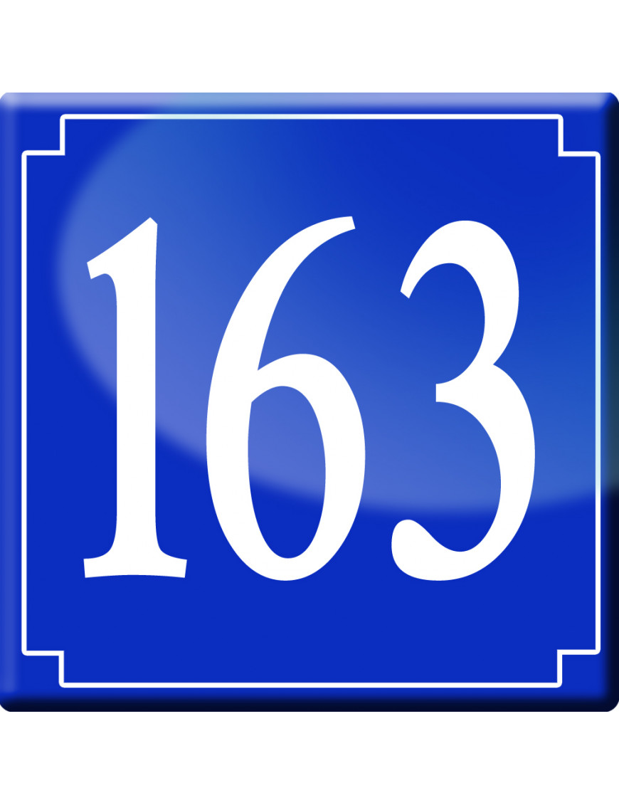 numéroderue163 - classique 10x10cm - Sticker/autocollant numéroderue163 - classique 10x10cm - Sticker/autocollant