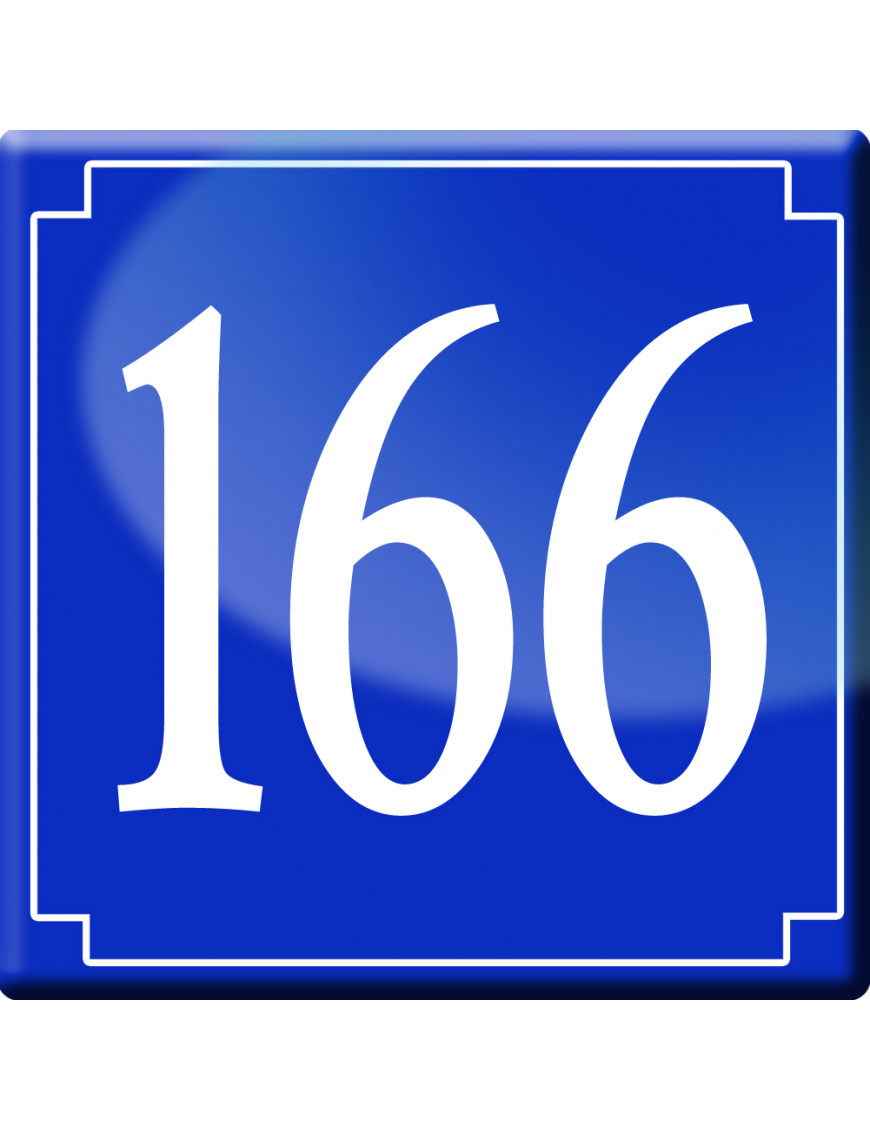 numéroderue166 - classique 10x10cm - Sticker/autocollant numéroderue166 - classique 10x10cm - Sticker/autocollant