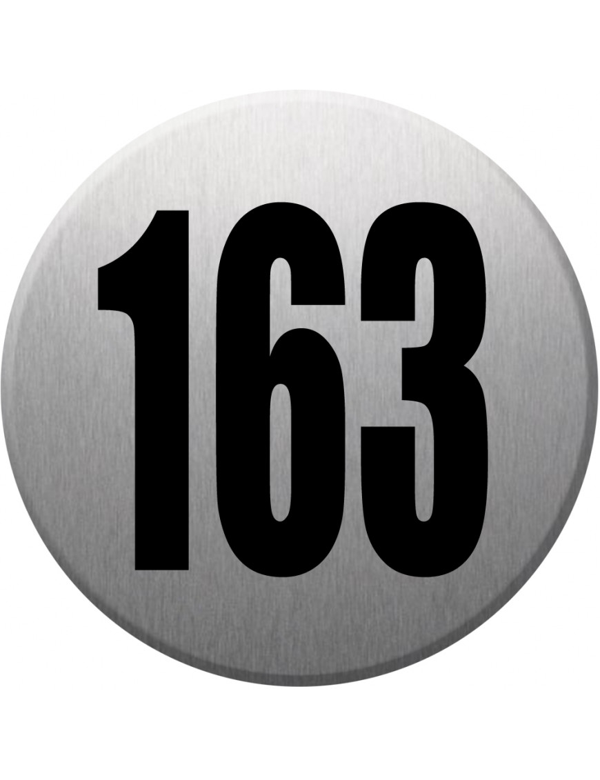 numéroderue163 - gris brossé 10x10cm - Sticker/autocollant numéroderue163 - gris brossé 10x10cm - Sticker/autocollant
