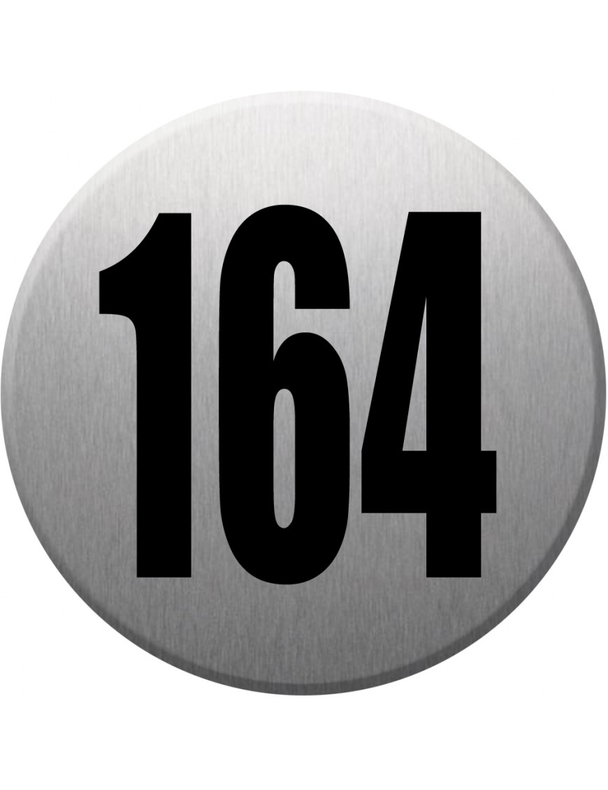 numéroderue164 - gris brossé 10x10cm - Sticker/autocollant numéroderue164 - gris brossé 10x10cm - Sticker/autocollant