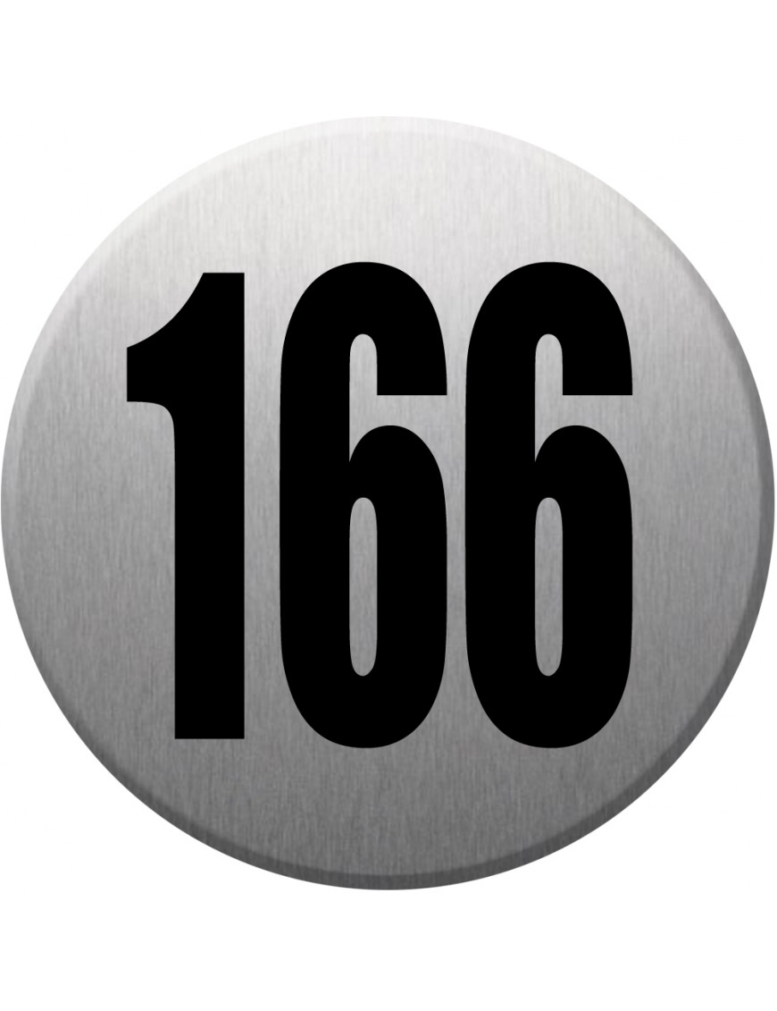 numéroderue166 - gris brossé 10x10cm - Sticker/autocollant numéroderue166 - gris brossé 10x10cm - Sticker/autocollant