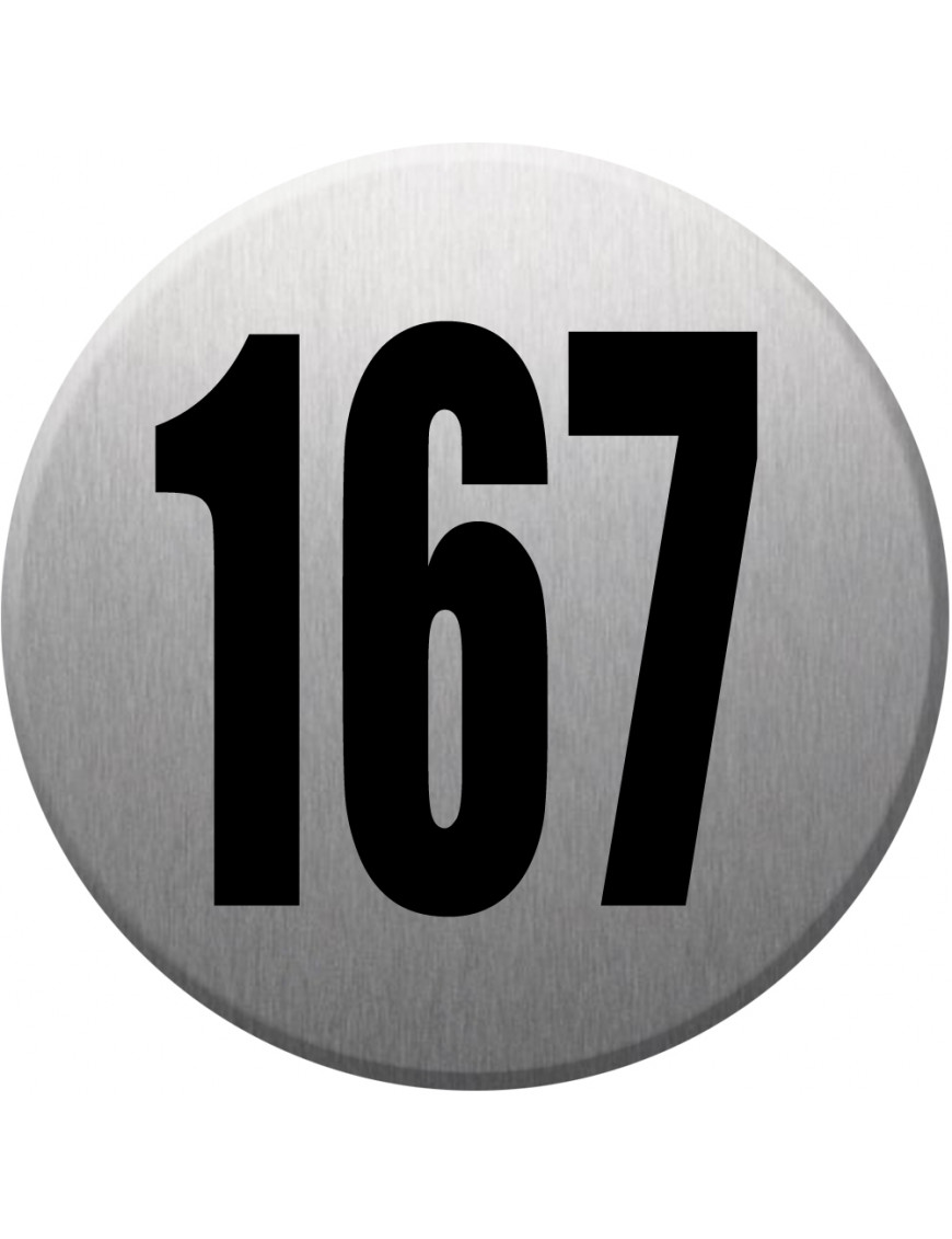 numéroderue167 - gris brossé 10x10cm - Sticker/autocollant numéroderue167 - gris brossé 10x10cm - Sticker/autocollant