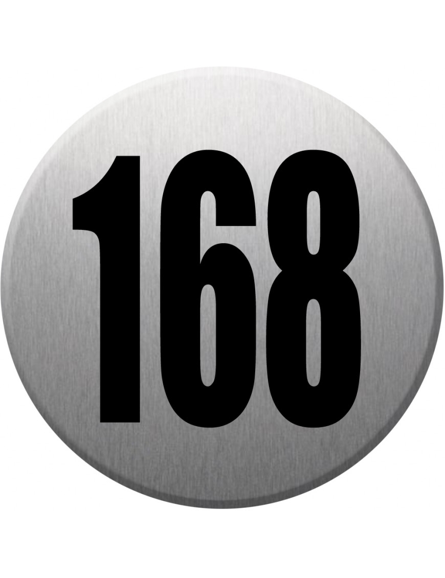 numéroderue168 - gris brossé 10x10cm - Sticker/autocollant numéroderue168 - gris brossé 10x10cm - Sticker/autocollant