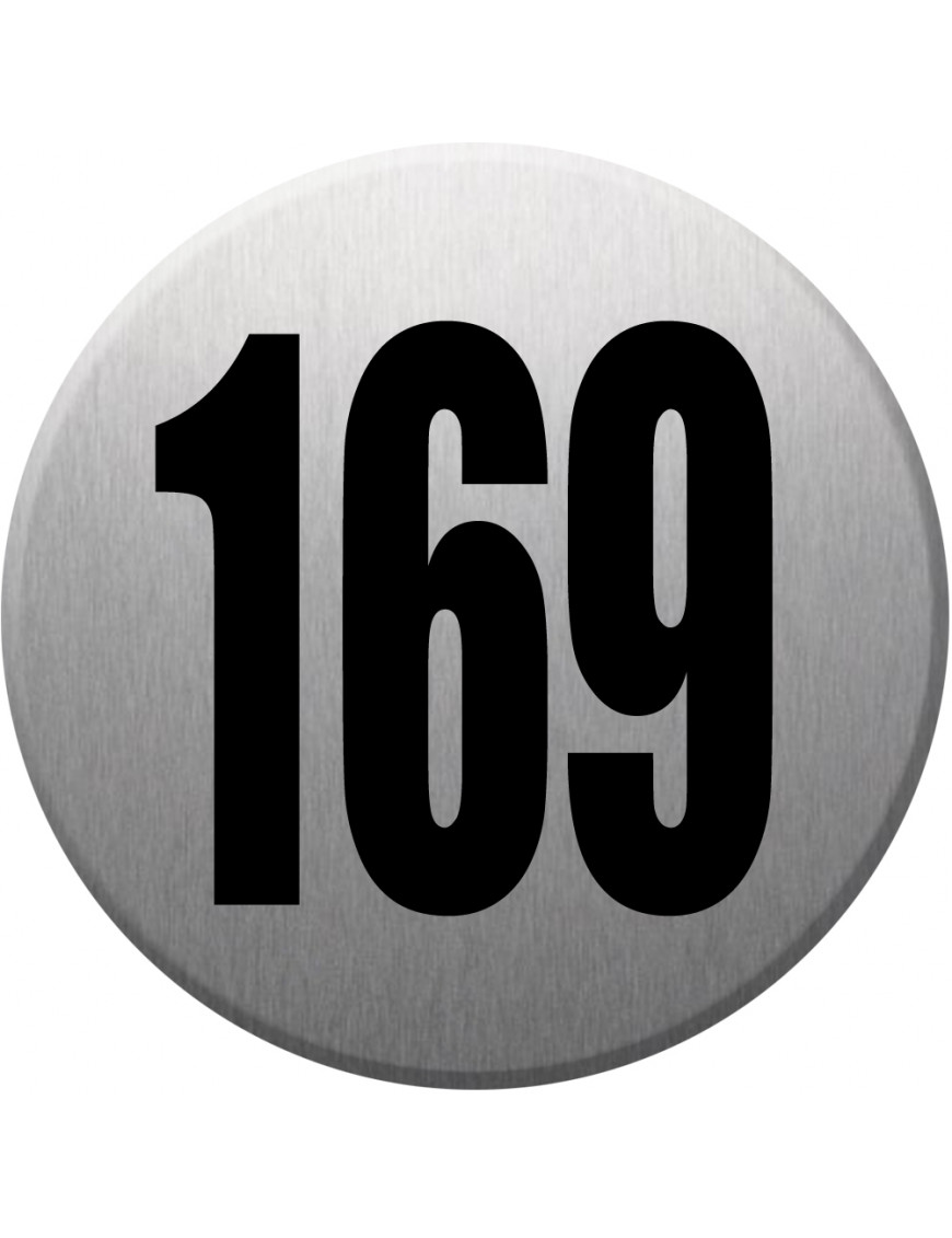 numéroderue169 - gris brossé 10x10cm - Sticker/autocollant numéroderue169 - gris brossé 10x10cm - Sticker/autocollant