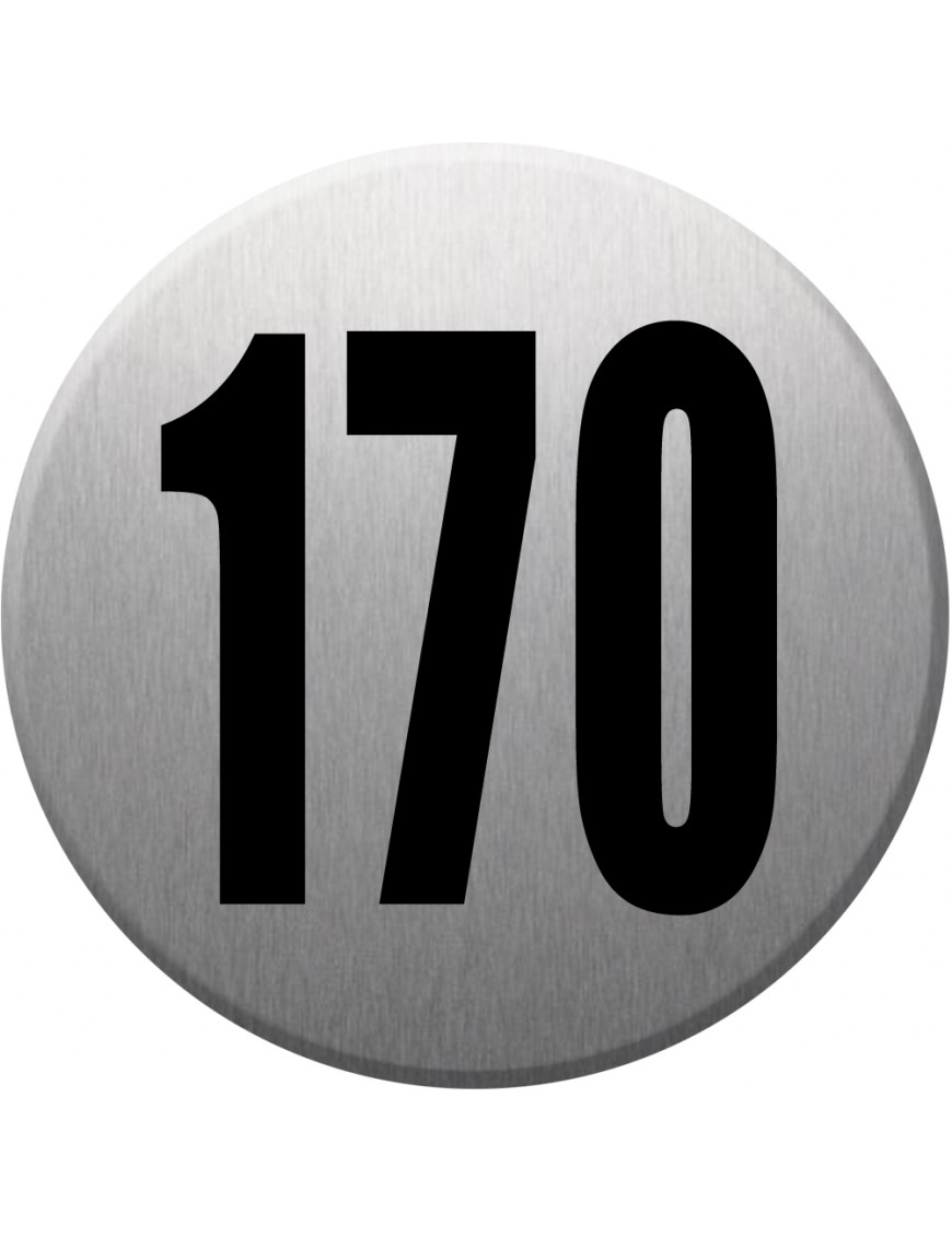 numéroderue170 - gris brossé 10x10cm - Sticker/autocollant numéroderue170 - gris brossé 10x10cm - Sticker/autocollant