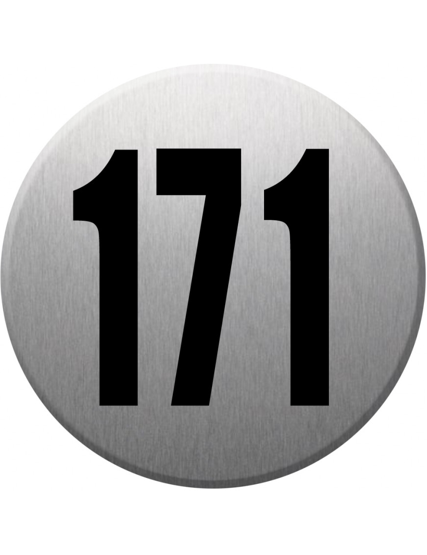 numéroderue171 - gris brossé 10x10cm - Sticker/autocollant numéroderue171 - gris brossé 10x10cm - Sticker/autocollant