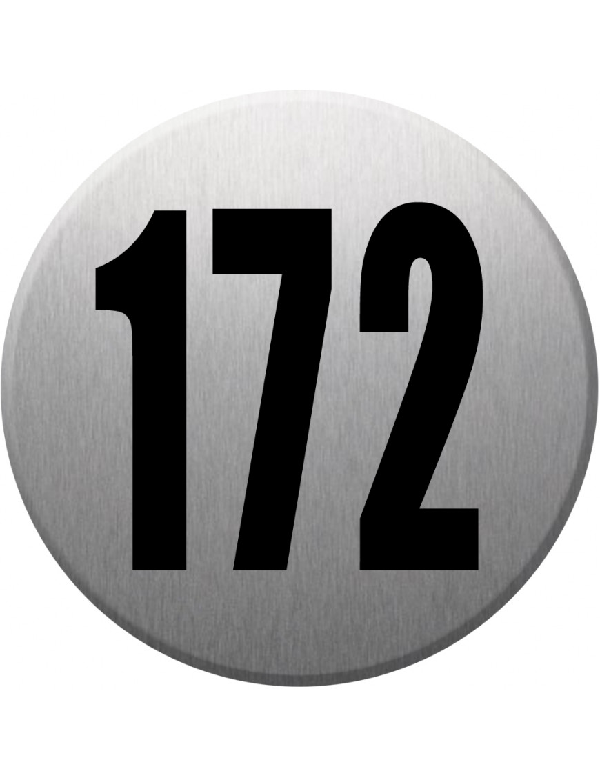 numéroderue172 - gris brossé 10x10cm - Sticker/autocollant numéroderue172 - gris brossé 10x10cm - Sticker/autocollant