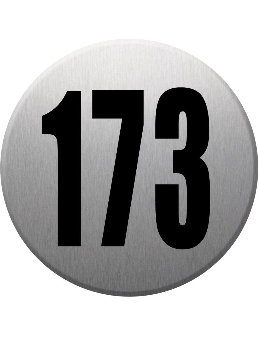numéroderue173 - gris brossé 10x10cm - Sticker/autocollant numéroderue173 - gris brossé 10x10cm - Sticker/autocollant