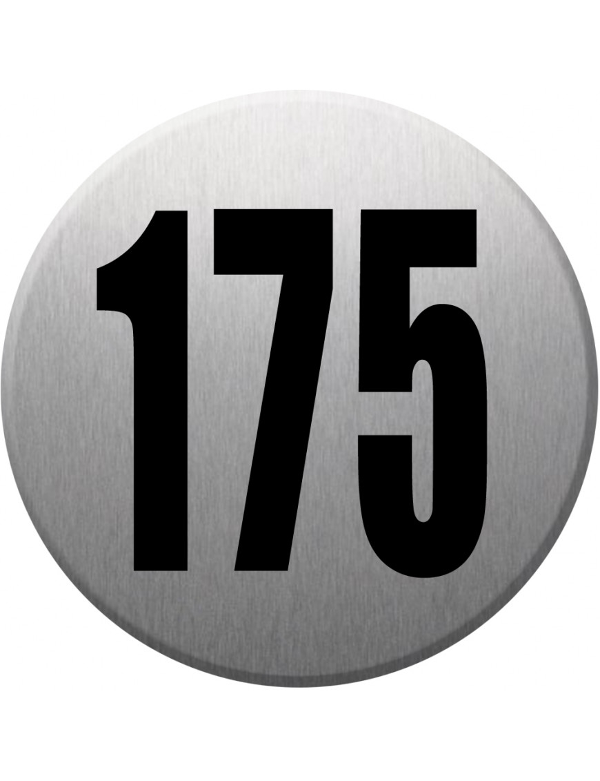 numéroderue175 - gris brossé 10x10cm - Sticker/autocollant numéroderue175 - gris brossé 10x10cm - Sticker/autocollant