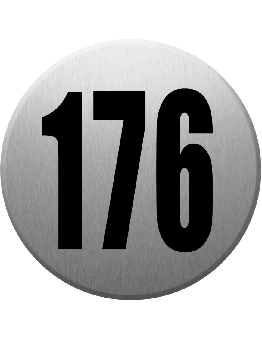 numéroderue176 - gris brossé 10x10cm - Sticker/autocollant numéroderue176 - gris brossé 10x10cm - Sticker/autocollant