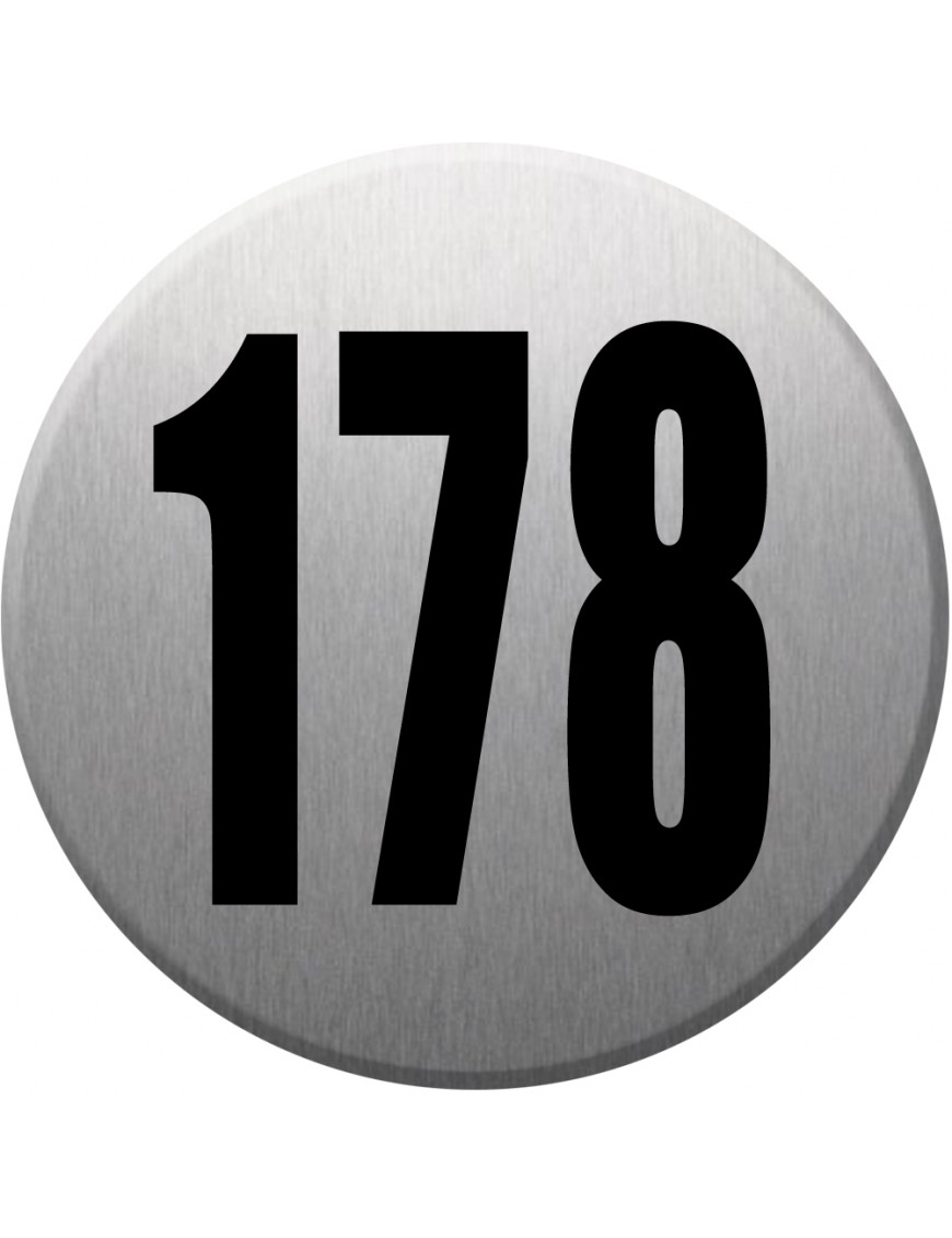 numéroderue178 - gris brossé 10x10cm - Sticker/autocollant numéroderue178 - gris brossé 10x10cm - Sticker/autocollant