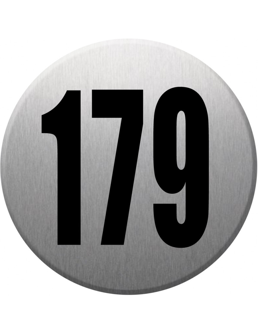 numéroderue179 - gris brossé 10x10cm - Sticker/autocollant numéroderue179 - gris brossé 10x10cm - Sticker/autocollant