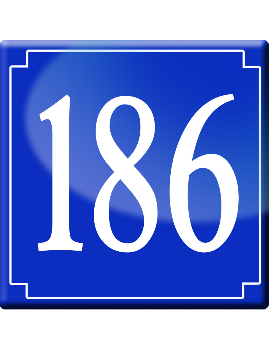 numéroderue186 - classique 10x10cm - Sticker/autocollant numéroderue186 - classique 10x10cm - Sticker/autocollant