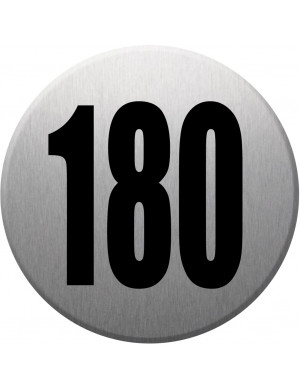 numéroderue180 - gris brossé 10x10cm - Sticker/autocollant