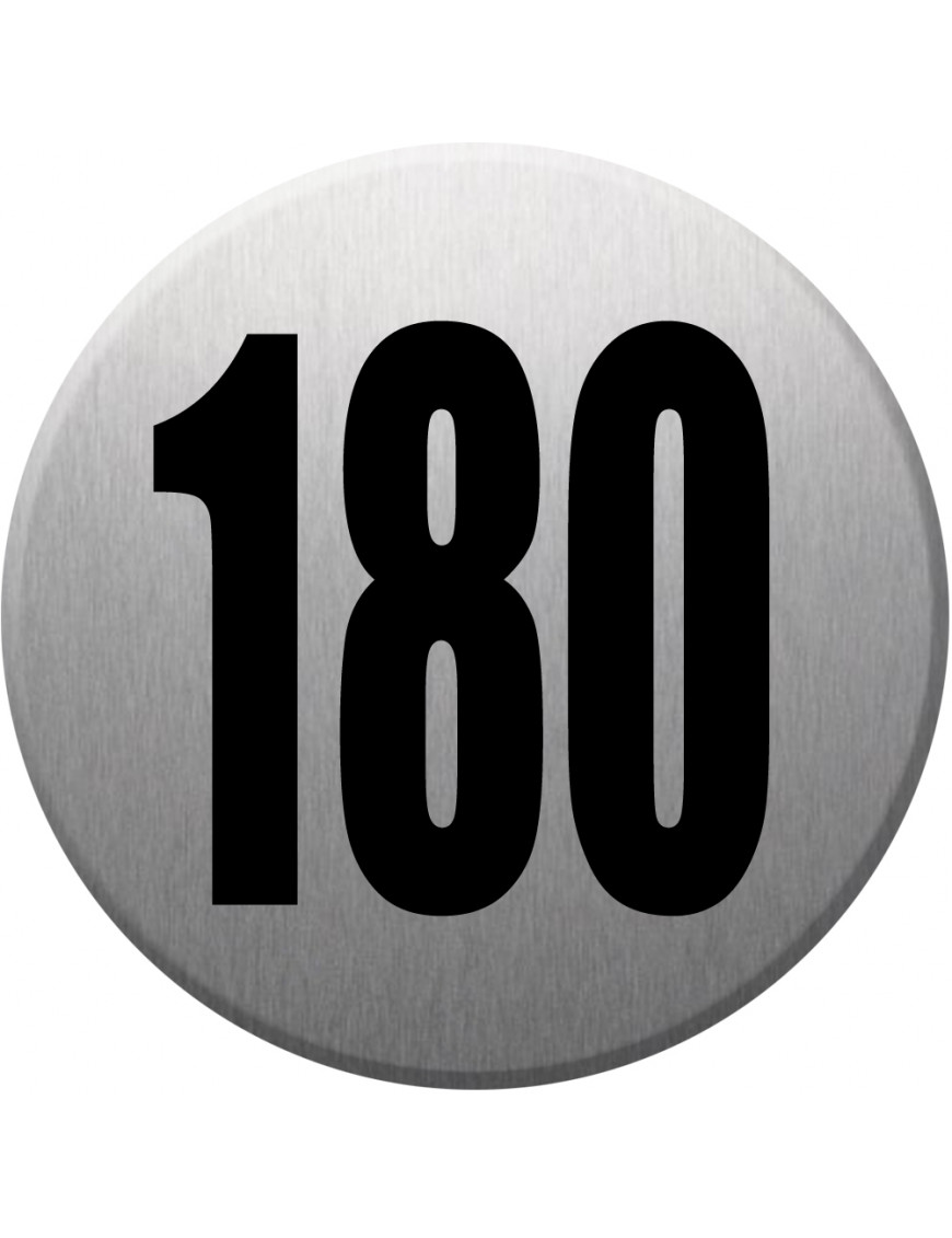 numéroderue180 - gris brossé 10x10cm - Sticker/autocollant numéroderue180 - gris brossé 10x10cm - Sticker/autocollant