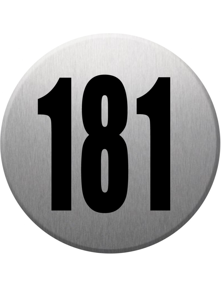numéroderue181 - gris brossé 10x10cm - Sticker/autocollant numéroderue181 - gris brossé 10x10cm - Sticker/autocollant
