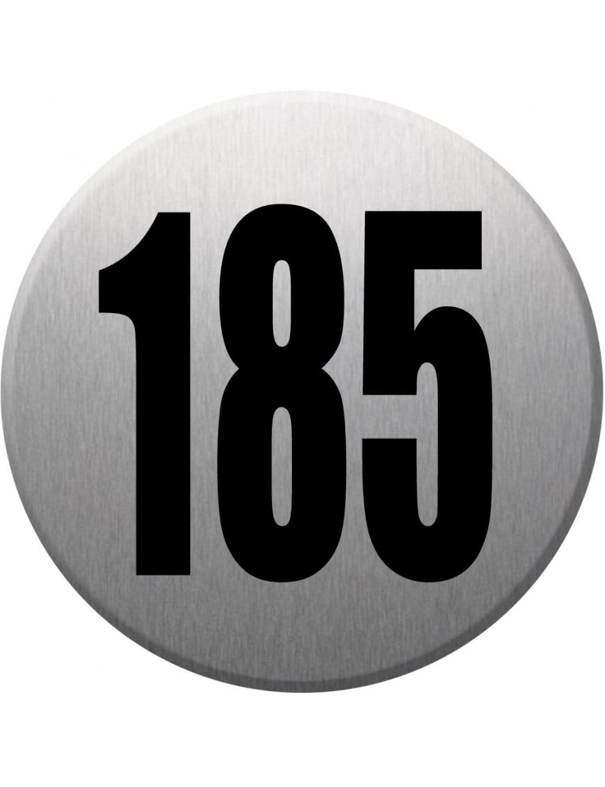 numéroderue185 - gris brossé 10x10cm - Sticker/autocollant numéroderue185 - gris brossé 10x10cm - Sticker/autocollant