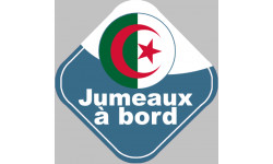 bébé à bord jumeaux d'origine Algérienne - 10x10cm - Sticker/autoc