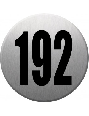 numéroderue192 - gris brossé 10x10cm - Sticker/autocollant