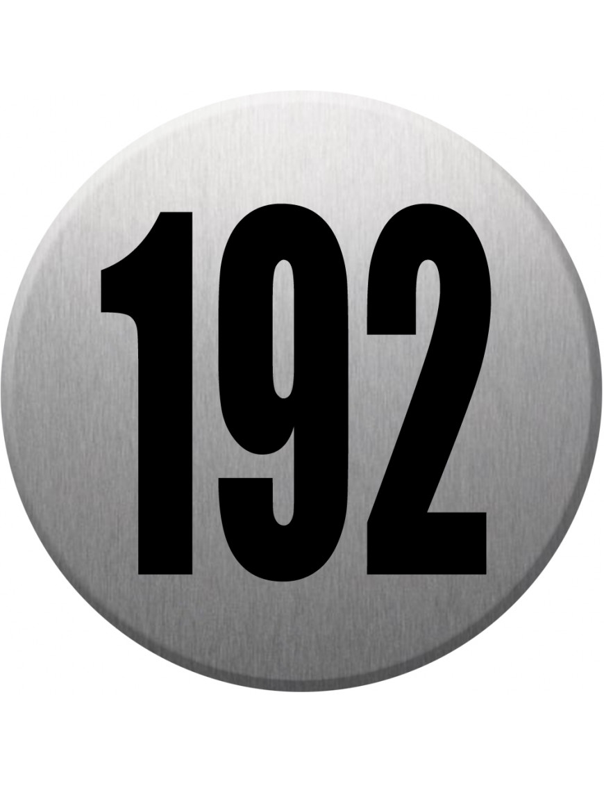 numéroderue192 - gris brossé 10x10cm - Sticker/autocollant numéroderue192 - gris brossé 10x10cm - Sticker/autocollant