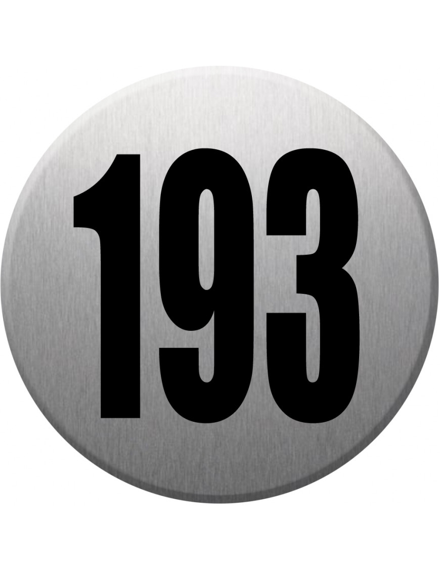 numéroderue193 - gris brossé 10x10cm - Sticker/autocollant numéroderue193 - gris brossé 10x10cm - Sticker/autocollant