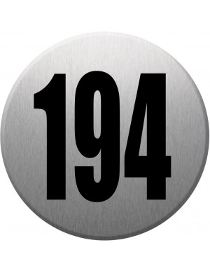 numéroderue194 - gris brossé 10x10cm - Sticker/autocollant