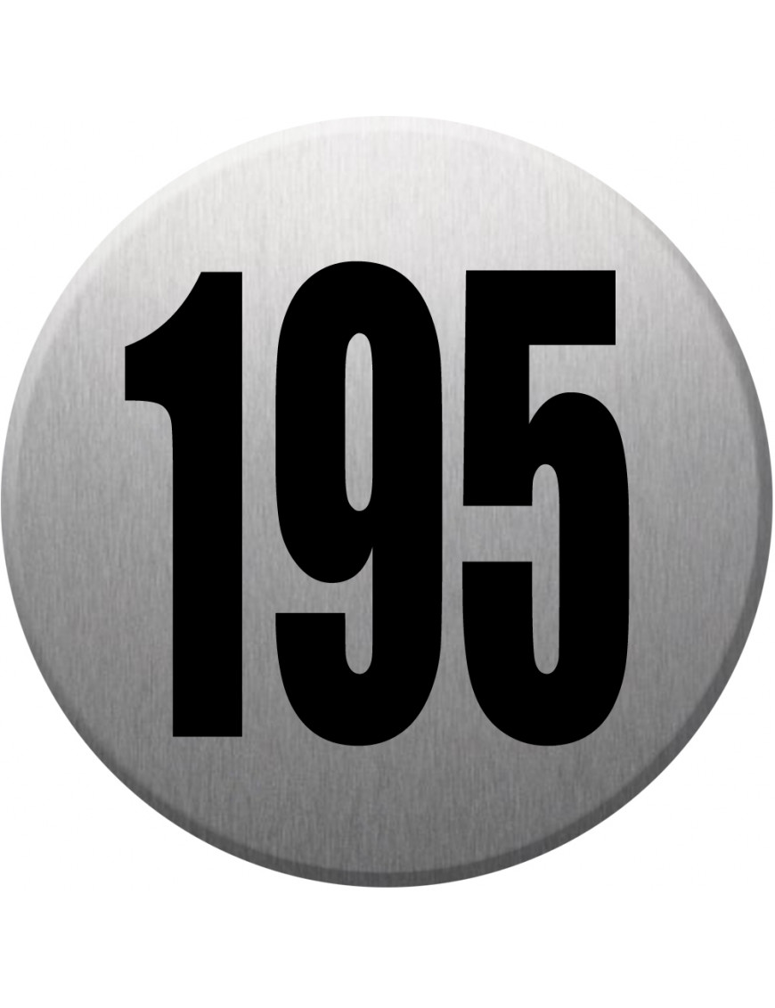 numéroderue195 - gris brossé 10x10cm - Sticker/autocollant numéroderue195 - gris brossé 10x10cm - Sticker/autocollant