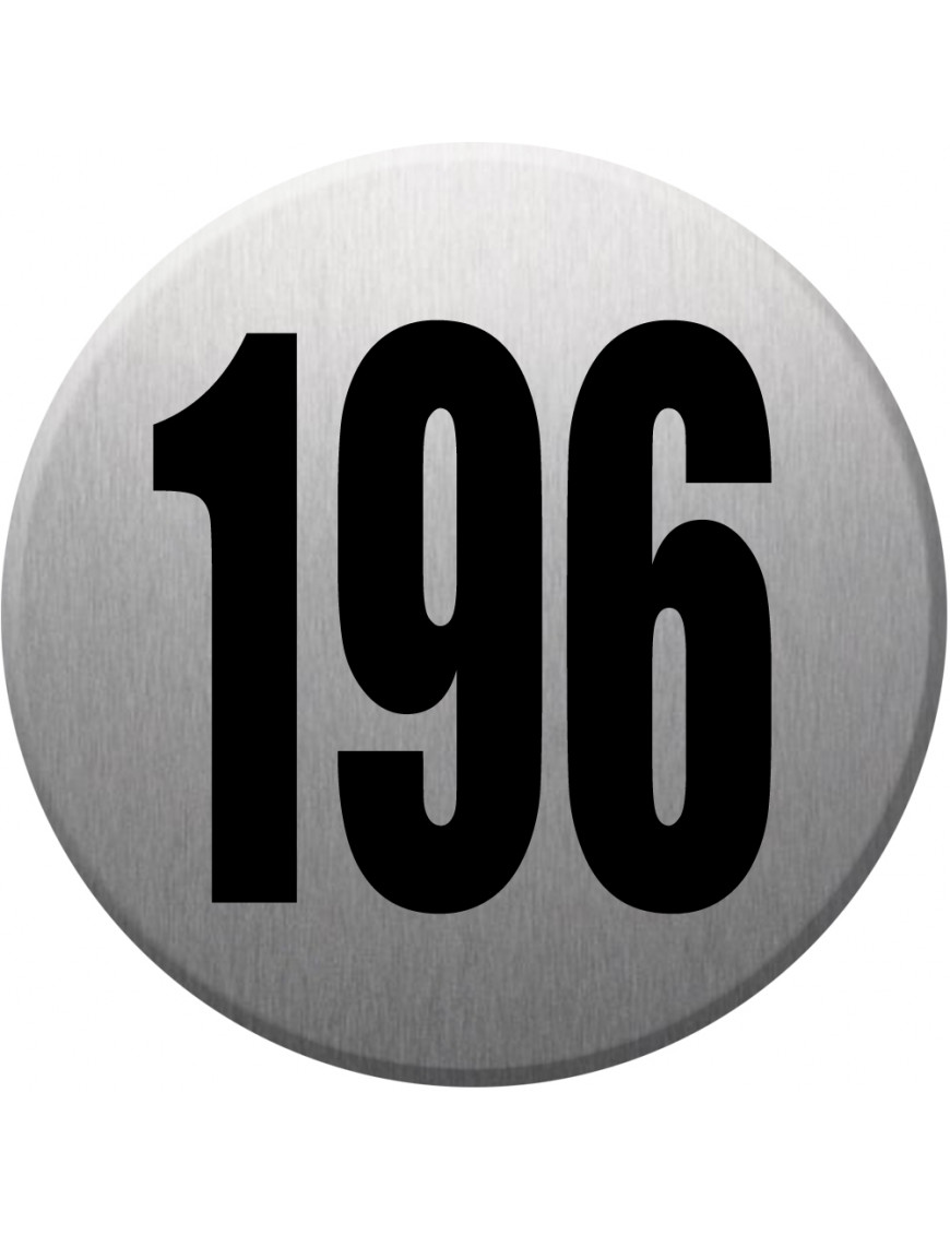 numéroderue196 - gris brossé 10x10cm - Sticker/autocollant numéroderue196 - gris brossé 10x10cm - Sticker/autocollant