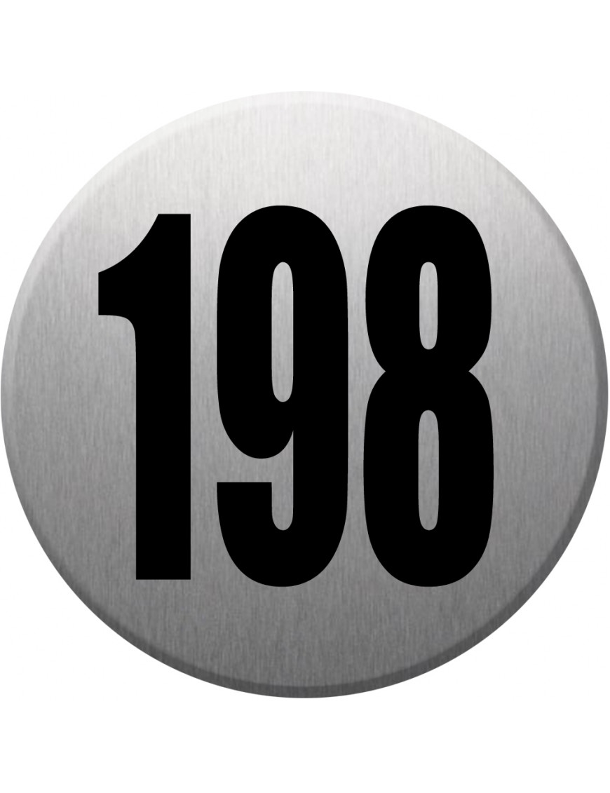 numéroderue198 - gris brossé 10x10cm - Sticker/autocollant numéroderue198 - gris brossé 10x10cm - Sticker/autocollant