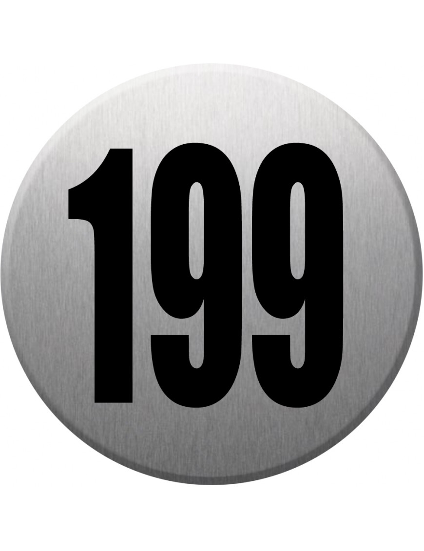 numéroderue199 - gris brossé 10x10cm - Sticker/autocollant numéroderue199 - gris brossé 10x10cm - Sticker/autocollant