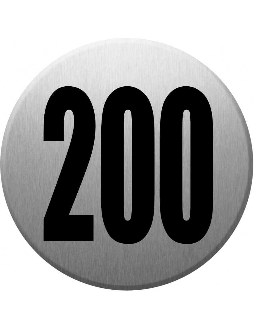 numéroderue200 - gris brossé 10x10cm - Sticker/autocollant numéroderue200 - gris brossé 10x10cm - Sticker/autocollant