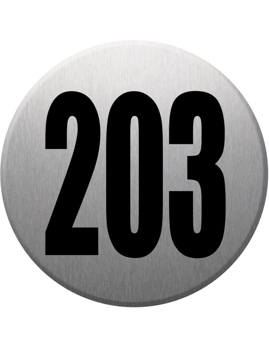 numéroderue203 - gris brossé 10x10cm - Sticker/autocollant numéroderue203 - gris brossé 10x10cm - Sticker/autocollant