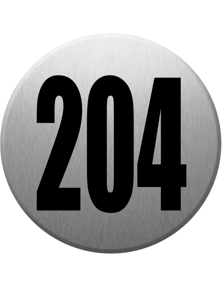 numéroderue204 - gris brossé 10x10cm - Sticker/autocollant numéroderue204 - gris brossé 10x10cm - Sticker/autocollant