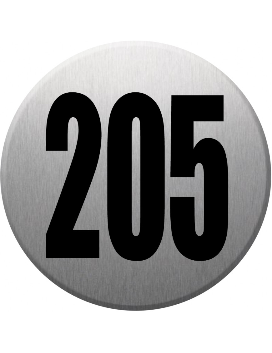 numéroderue205 - gris brossé 10x10cm - Sticker/autocollant numéroderue205 - gris brossé 10x10cm - Sticker/autocollant