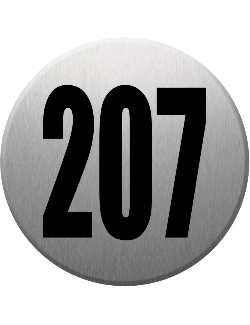 numéroderue207 - gris brossé 10x10cm - Sticker/autocollant numéroderue207 - gris brossé 10x10cm - Sticker/autocollant