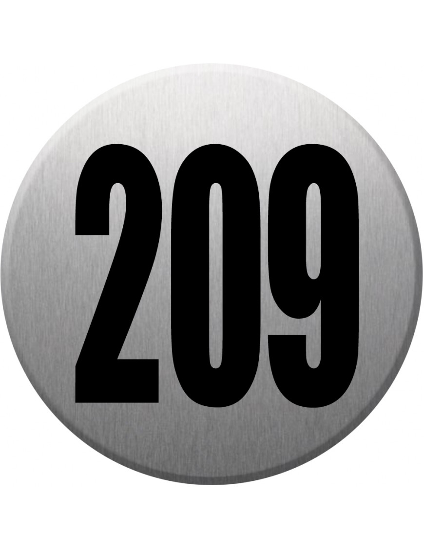 numéroderue209 - gris brossé 10x10cm - Sticker/autocollant numéroderue209 - gris brossé 10x10cm - Sticker/autocollant