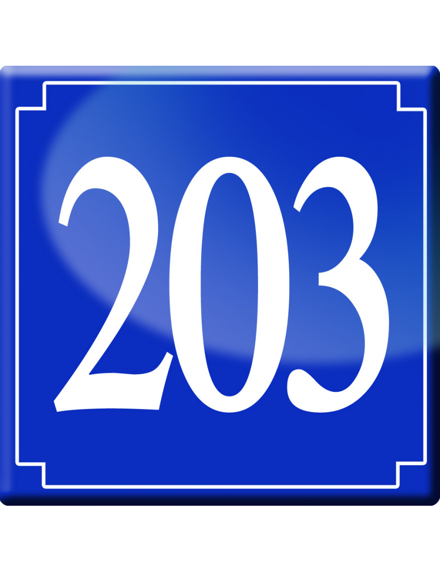 numéroderue203 - classique 10x10cm - Sticker/autocollant numéroderue203 - classique 10x10cm - Sticker/autocollant